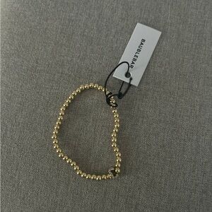 BaubleBar Gold Initial Beaded Bracelet